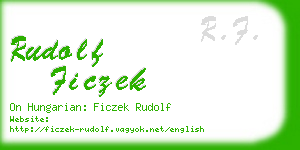 rudolf ficzek business card